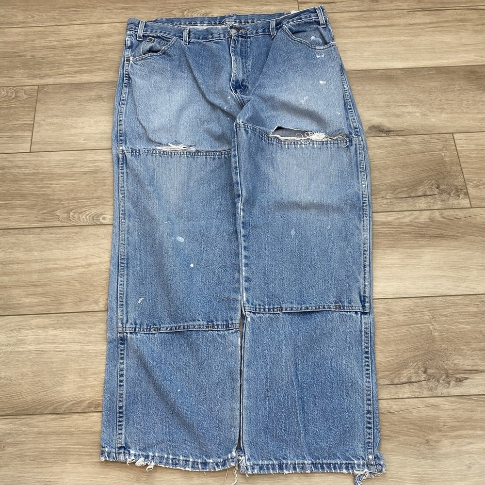 Dickies Double Knee Men's Distressed Jeans Size 38x30 Workwear Y2K Grunge Skater